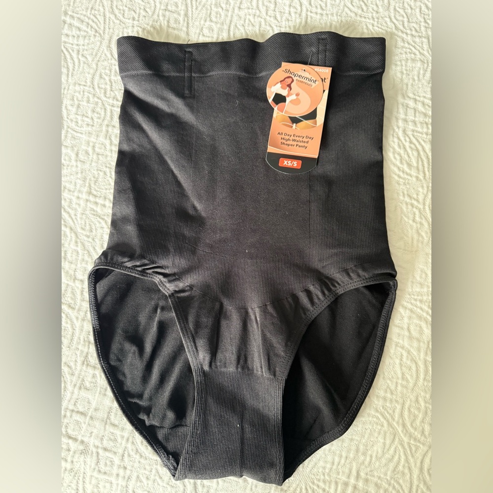 Shapermint black shaper all day everyday high waist panty XS S new